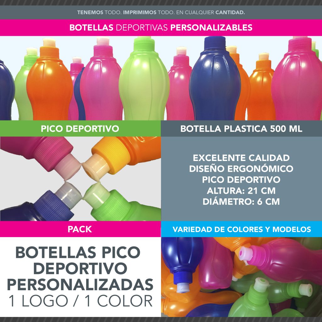 Botellas deportivas plasticas con pico deportivo pPICO DEPORTIVO